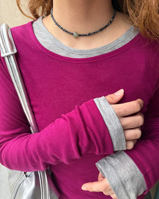 Minimalist beaded necklace