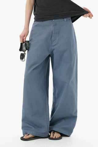 [MASONPRINCE] Faded Curved-Cut Pants