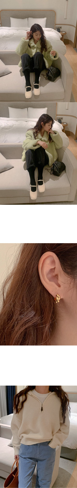 Twist design earrings