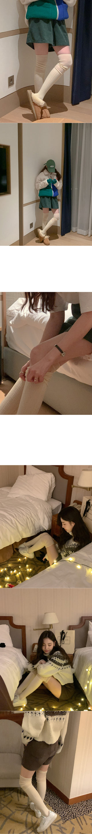 Oversized knee-high socks