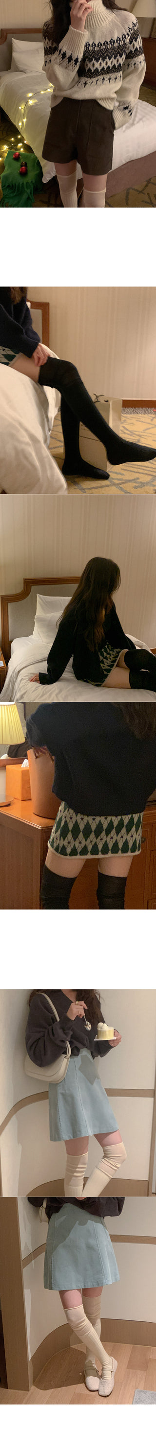 Oversized knee-high socks
