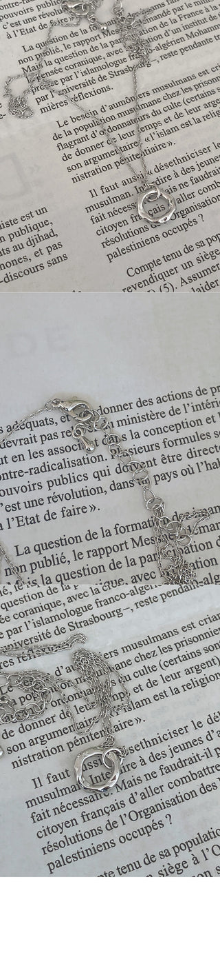Vintage-style silver necklace