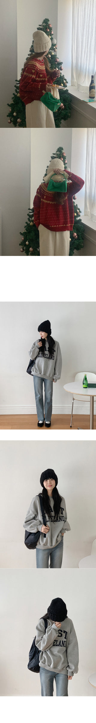 Bouclé knit beanie