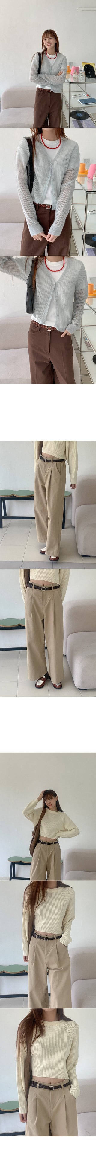 Leather mesh belt