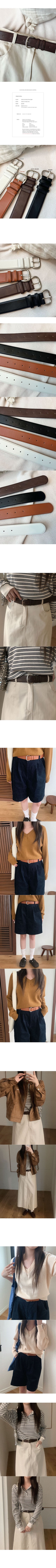 Leather buckle belt
