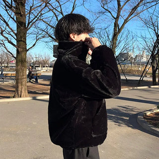 Basic fur zip jacket