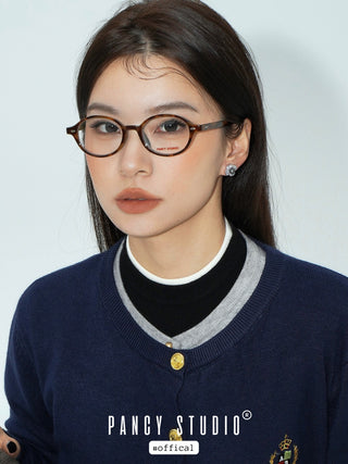 OVAL FRAME CLEAR LENS GLASSES