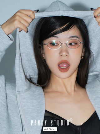 RETRO OVAL FRAME GLASSES