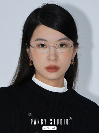 RETRO OVAL FRAME GLASSES