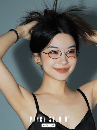 RETRO OVAL FRAME GLASSES