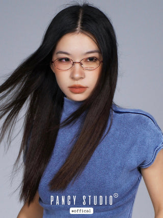 RETRO OVAL FRAME GLASSES