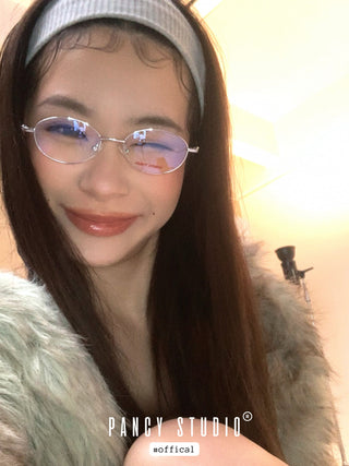 RETRO POLISHED METAL FRAME GLASSES