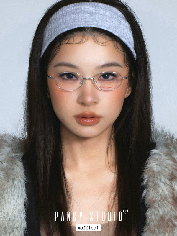 RETRO POLISHED METAL FRAME GLASSES