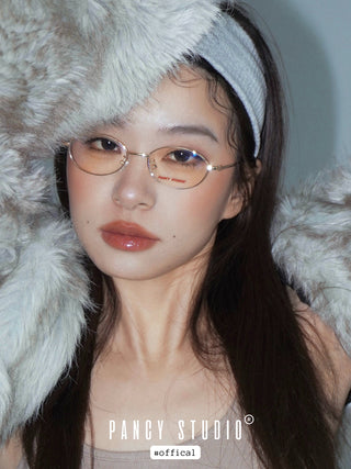 RETRO POLISHED METAL FRAME GLASSES