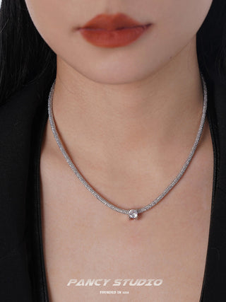 MINIMAL GLITER ROPE NECKLACE