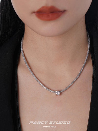 MINIMAL GLITER ROPE NECKLACE
