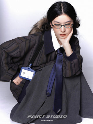 Y2K OVAL GRADIENT PLAIN GLASSES