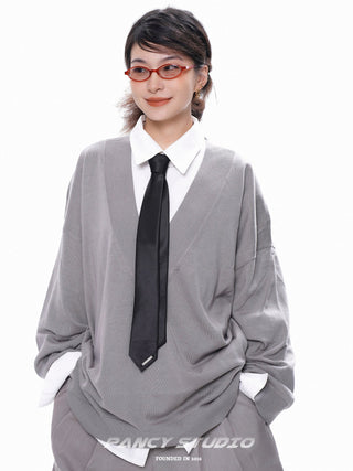 Y2K OVAL GRADIENT PLAIN GLASSES