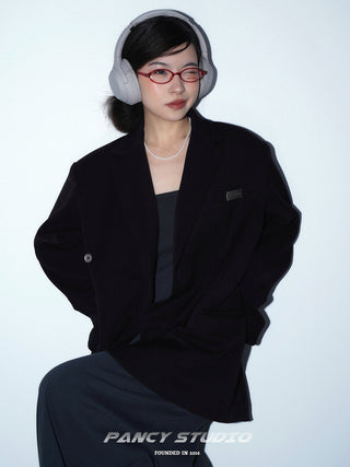 Y2K OVAL GRADIENT PLAIN GLASSES