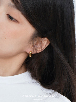 MINIMAL STEEL EAR STUDS
