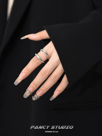 DOUBLE-LAYER GLOSSY RING