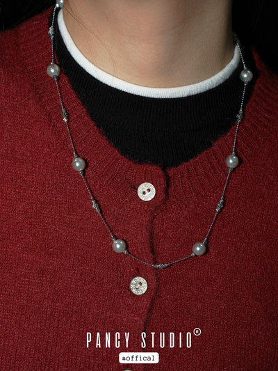 STARRY GRAY PEARL NECKLACE