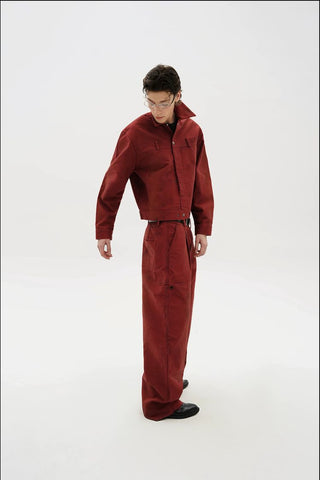 [MASONPRINCE] Washed Cotton Work Jacket & Pants Set