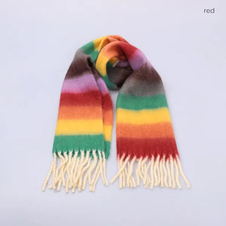 Border Tassel Scarf - P000KVYR