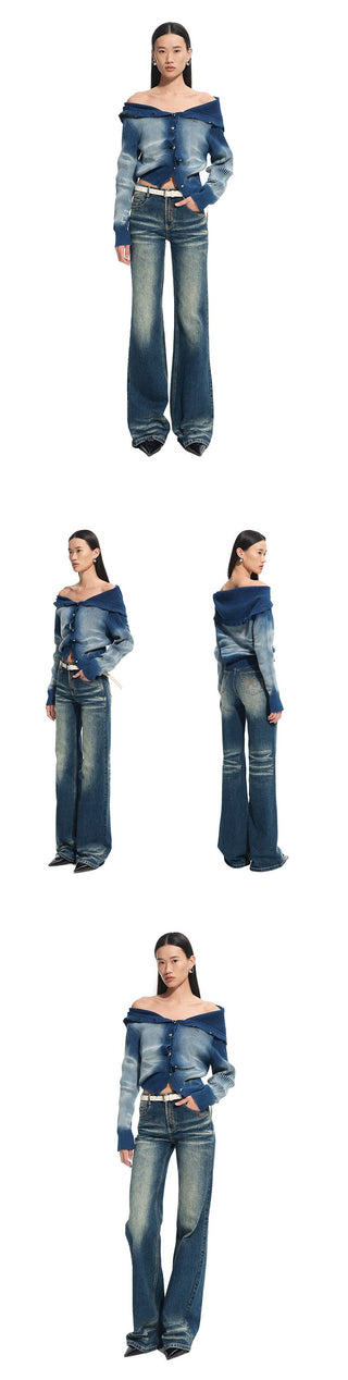 [NOTAWEAR] Denim Lightning Cardigan
