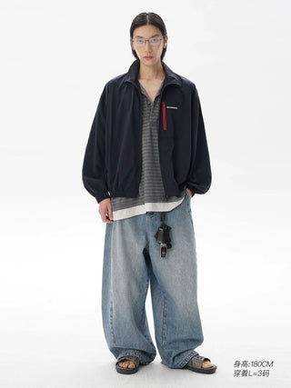 [MASONPRINCE] Lightweight Nylon Stand Collar Jacket