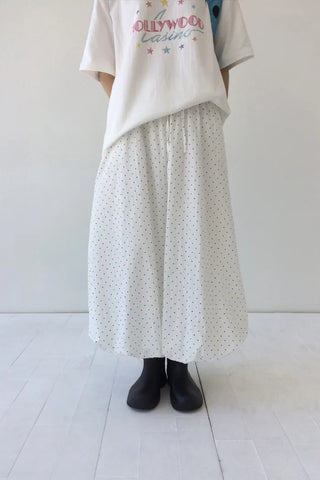 Polka Dot Pumpkin Long Skirt
