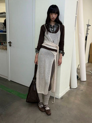 [NeverSeez] Mohair Blend Knit Set