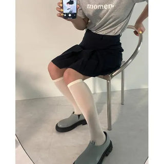 Sheer knee-high socks