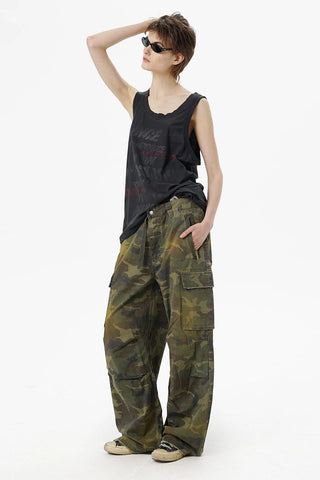 [MASONPRINCE] Cotton-Linen Graffiti Print Tank Top / Tee