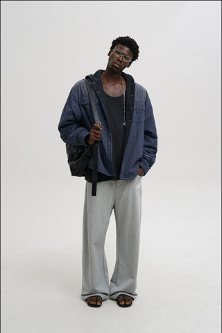 [MASONPRINCE] Plaid Wool Fleece Hooded Jacket