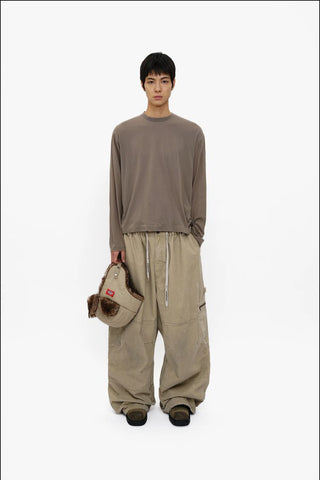 [MASONPRINCE] Textured Cotton Baggy Work Pants