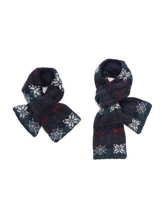 [MASONPRINCE] Fair Isle Cable Knit Winter Accessory Set