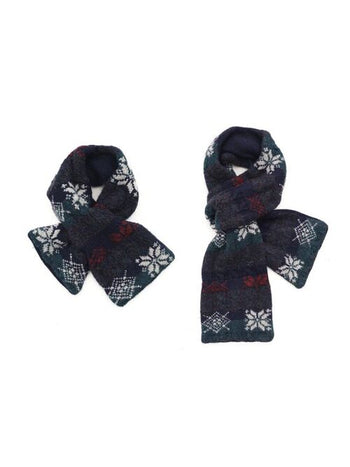 [MASONPRINCE] Fair Isle Cable Knit Winter Accessory Set