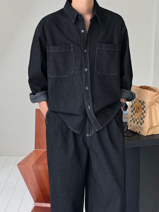 Thomas Raw Denim Shirt