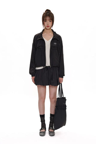 [Moromoro2] Lace Trim Ribbed Half Socks