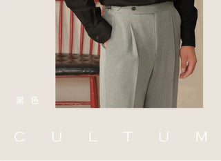 [CULTUM] Italian Pointed Collar Button-Down Shirt