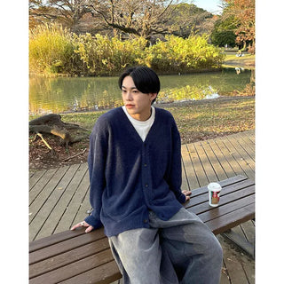 (Unisex) Soft V-Neck Cardigan