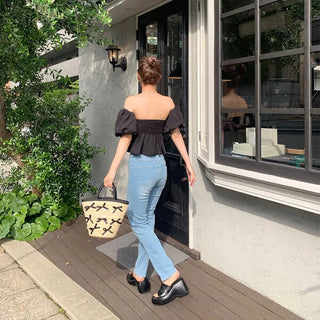 Skinny Fit Light Denim Pants