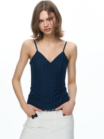 [NECY] Floral Lace Slim Camisole (2color)