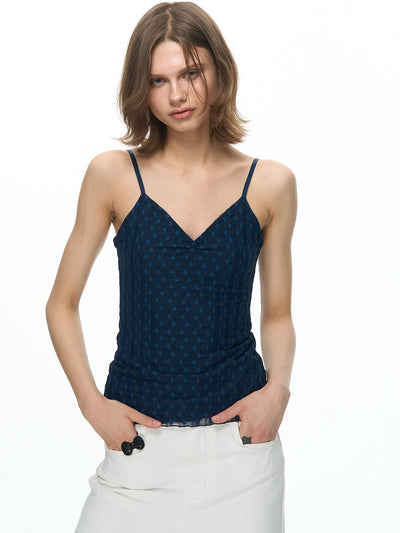 [NECY] Floral Lace Slim Camisole (2color)