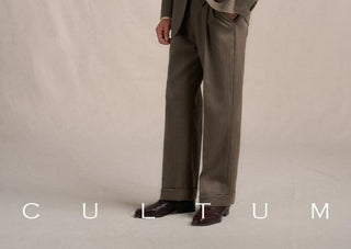 [CULTUM] 1930s Wool Blend Stripe Suit Set
