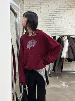 [NeverSeez] Printed Graphic Hoodie