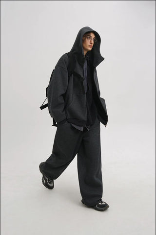 [MASONPRINCE] Air Layer Stand Collar Hoodie Set