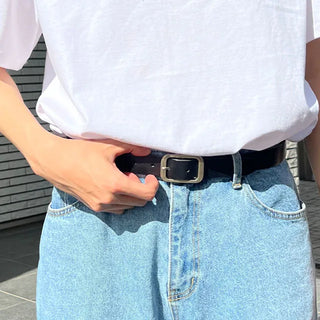 wy square buckle simple belt