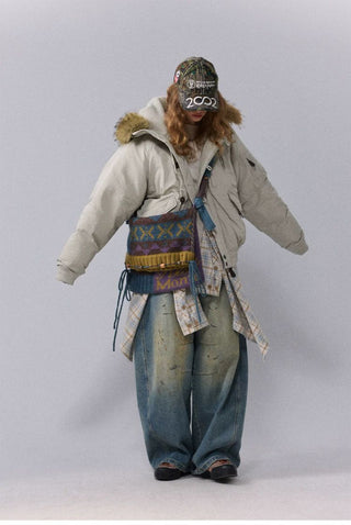 [Monterest] N2B Hooded Down Jacket with Fur Trim